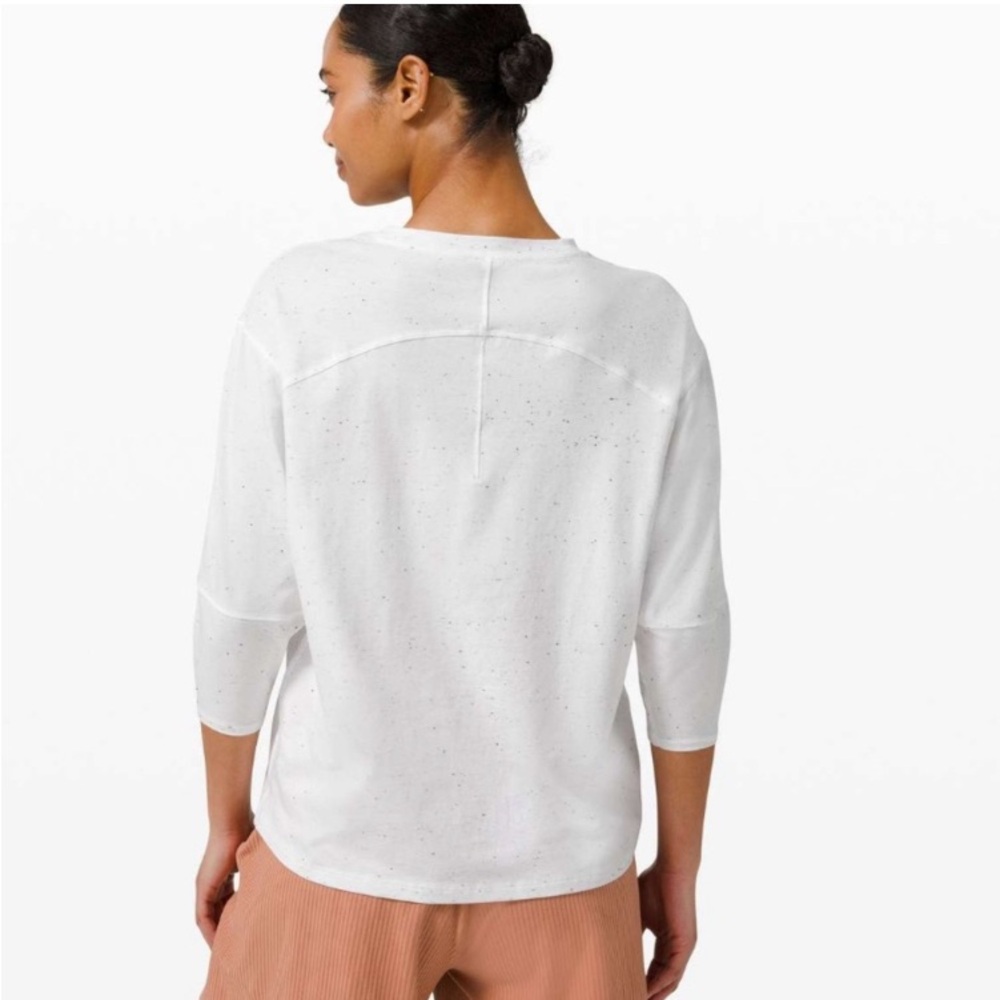 Lululemon LA Relaxed 1/2 Sleeve Speckled Top - Picture 4 of 10